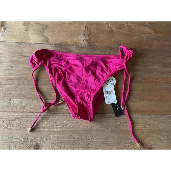 Stylish Pink Bikini Bottoms with Ties - Picture 1 of 5